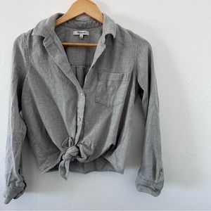 Madewell - Flannel Tie-Front Shirt